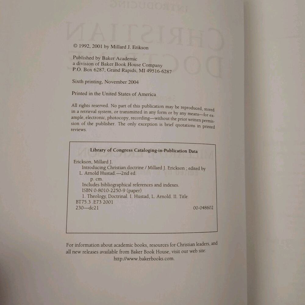 Introducing Christian Doctrine Book Millard J Erickson Theology College Biblical - Picture 3 of 12